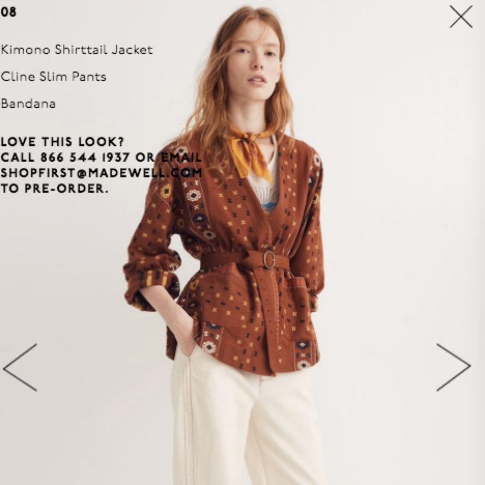 kimono shirttail jacket